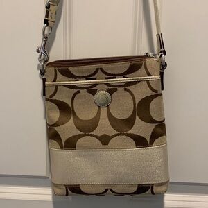 Gold Coach Crossbody Purse